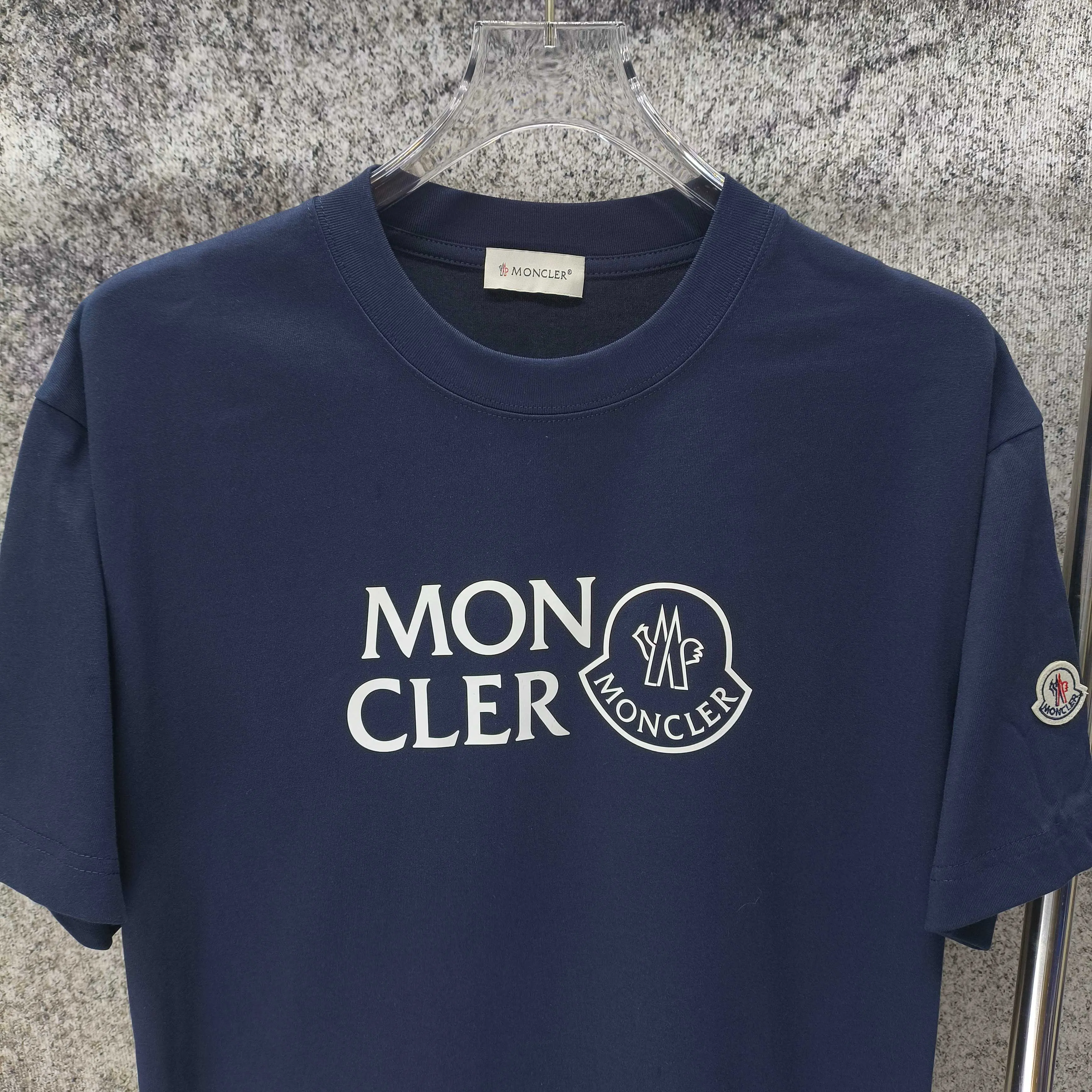 MONCLE* 2026 New Arrival logo t Same Style Size S M L XL XXL Black White Navy Blue